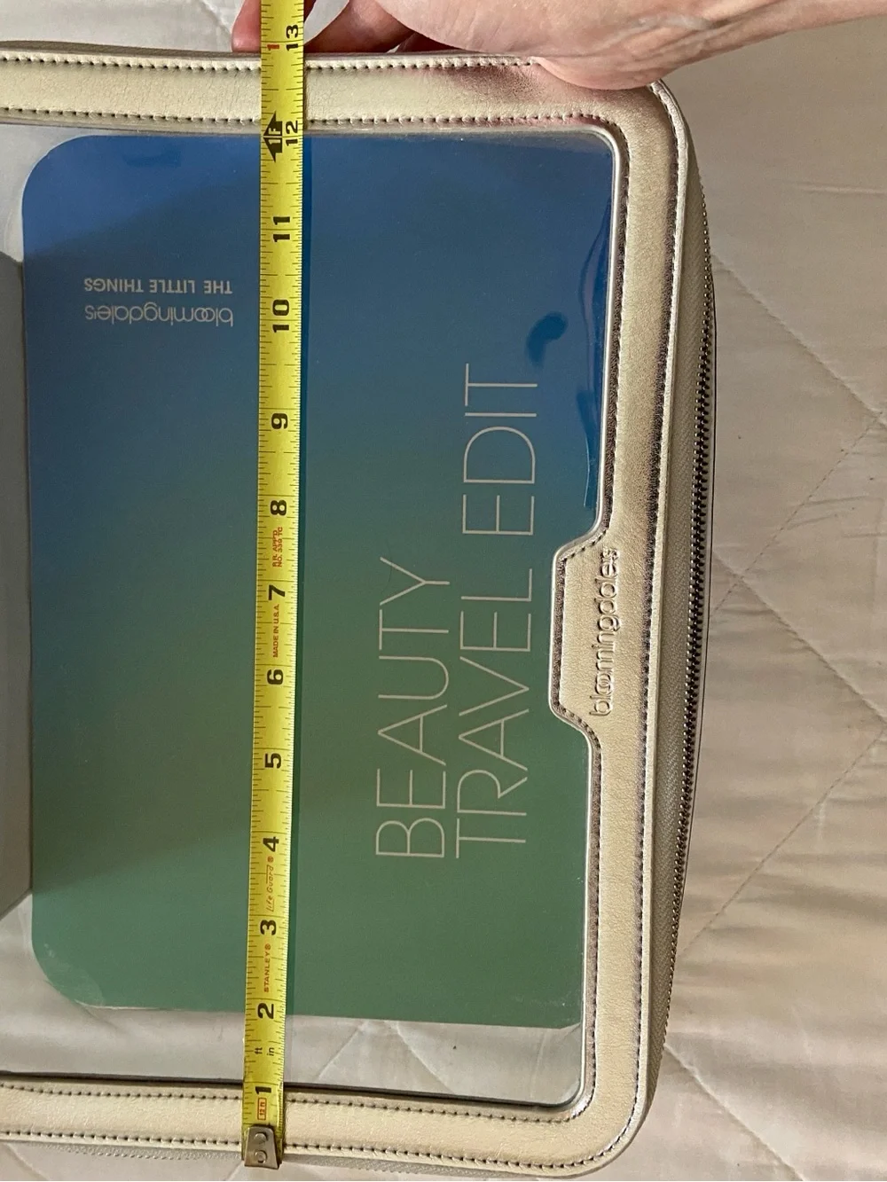 Bloomingdales clear zippered